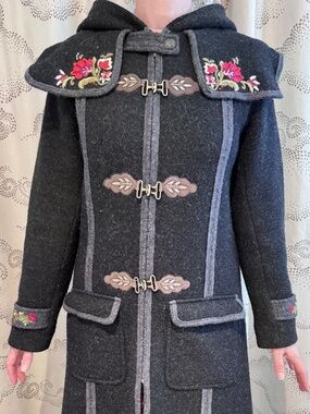 Icelandic design 3/4 length wool coat